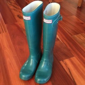 Teal hunter boots Clearance
